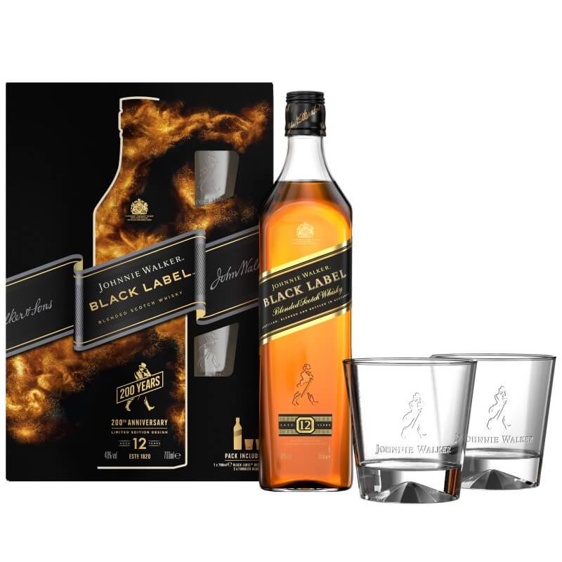 JW BLACK LABEL (70CL) WITH 2GLS